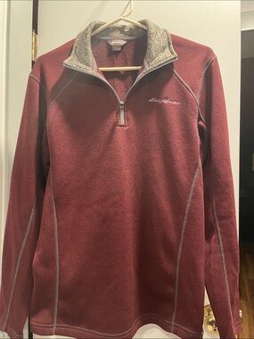 Eddie Bauer -Pullover - 1/4 Zip - small  - Maroon